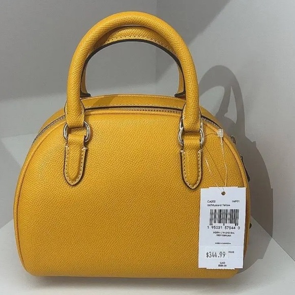Mustard Yellow Coach Sydney Satchel - Picture 4 of 8